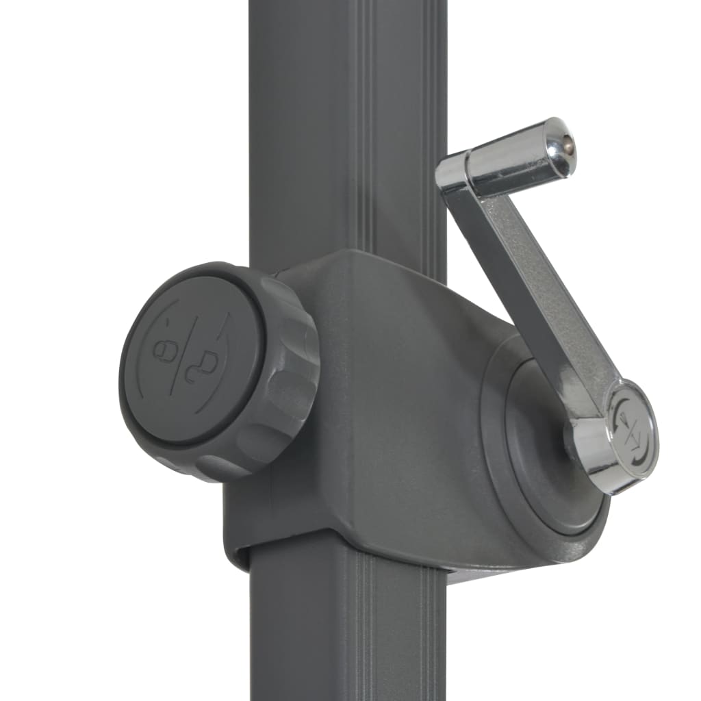 Guarda-sol jardim cantilever c/ poste alumínio 300 cm vermelho