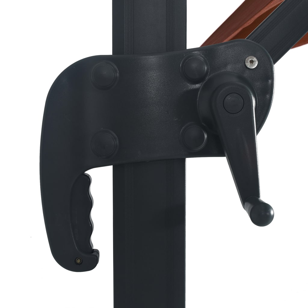 Guarda-sol jardim cantilever c/ luzes LED 400x300 cm terracotta