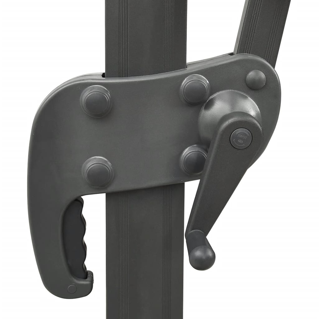 Guarda-sol de jardim cantilever com topo duplo cor areia 400x300 cm