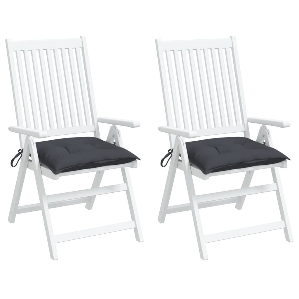 Almofadões de cadeira 2 pcs 40x40x7 cm tecido oxford antracite