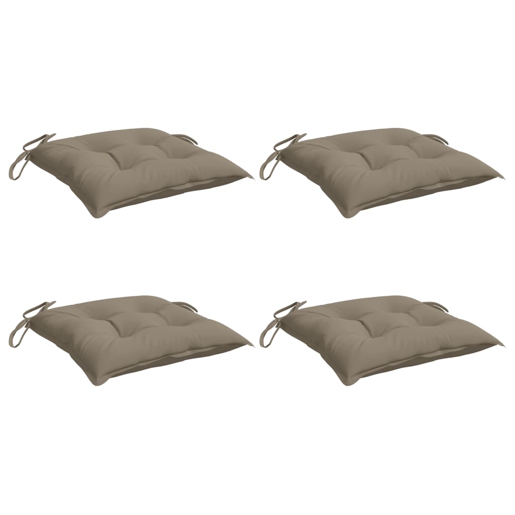 Almofadões de cadeira 4 pcs tecido oxford cinza-acastanhado