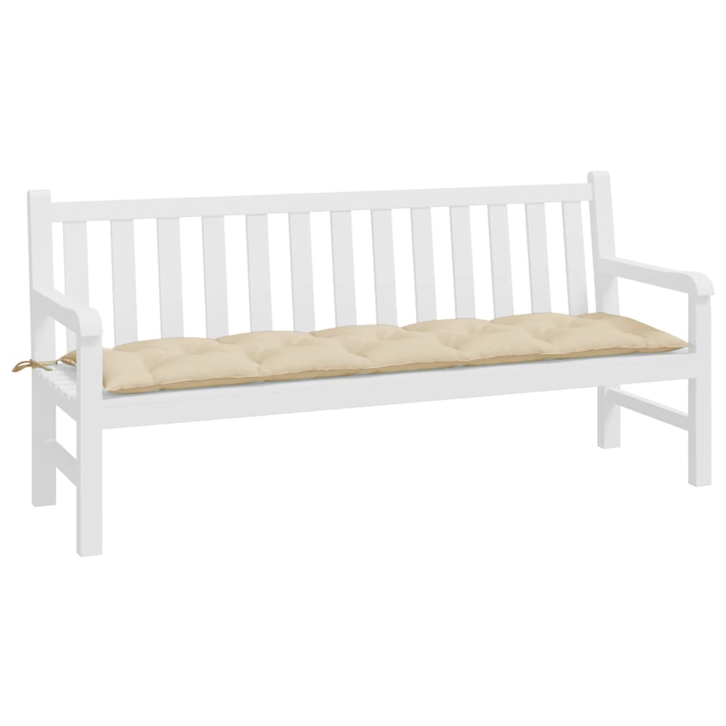 Almofadão p/ banco de jardim 180x50x7 cm tecido oxford bege