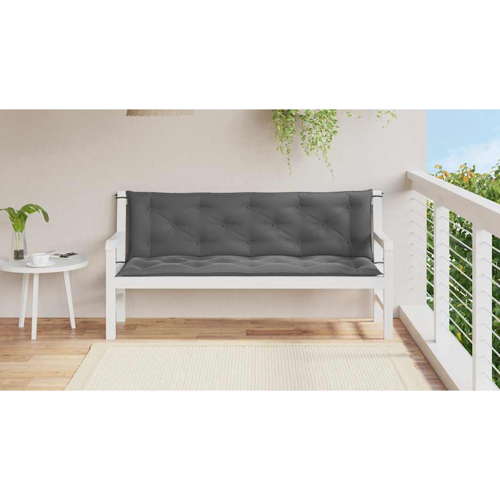 Almofadão banco jardim 150x(50+50)x7cm tecido oxford antracite