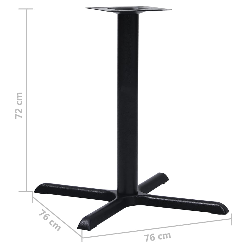 Perna para mesa de bistrô 76x76x72 cm ferro fundido preto