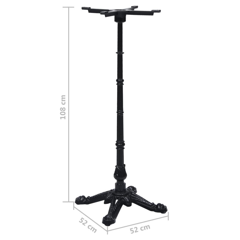 Perna para mesa de bistrô 52x52x108 cm ferro fundido preto