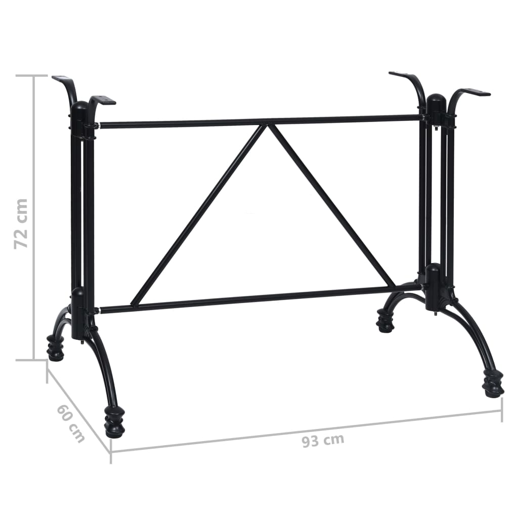 Perna para mesa de bistrô 93x60x72 cm alumínio fundido preto
