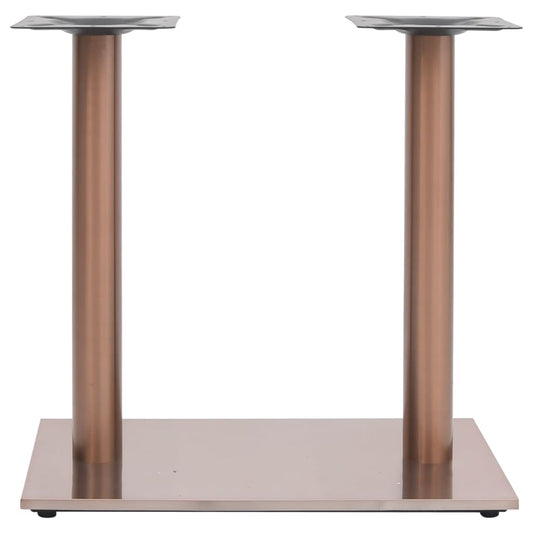 Perna para mesa de bistrô 70x40x72 cm aço inoxidável cor bronze