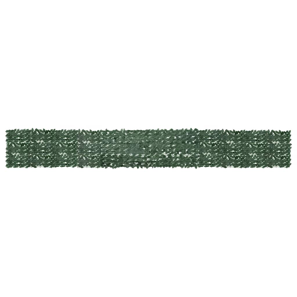 Tela de varanda com folhas verde-escuras 600x75 cm