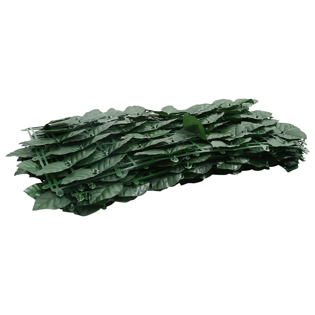 Tela de varanda com folhas verde-escuras 500x100 cm
