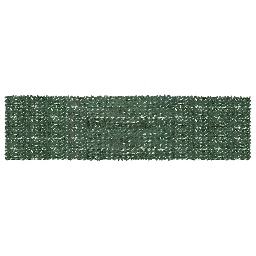 Tela de varanda com folhas verde-escuras 600x150 cm