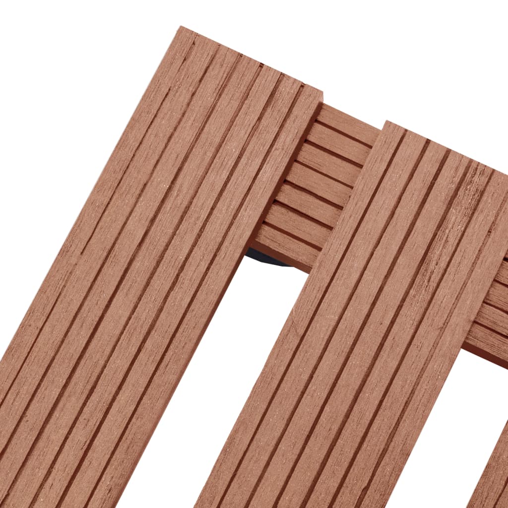 Suportes com rodas para vasos 2 pcs 30x30x7,5 cm WPC castanho