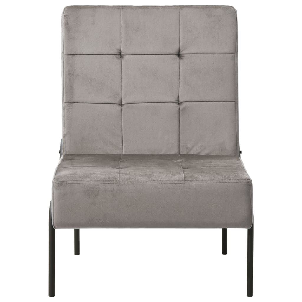 Cadeira de descanso 65x79x87 cm veludo cinzento-claro