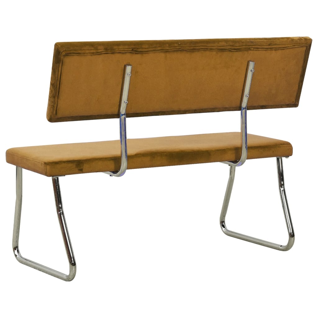 Banco 110 cm veludo castanho