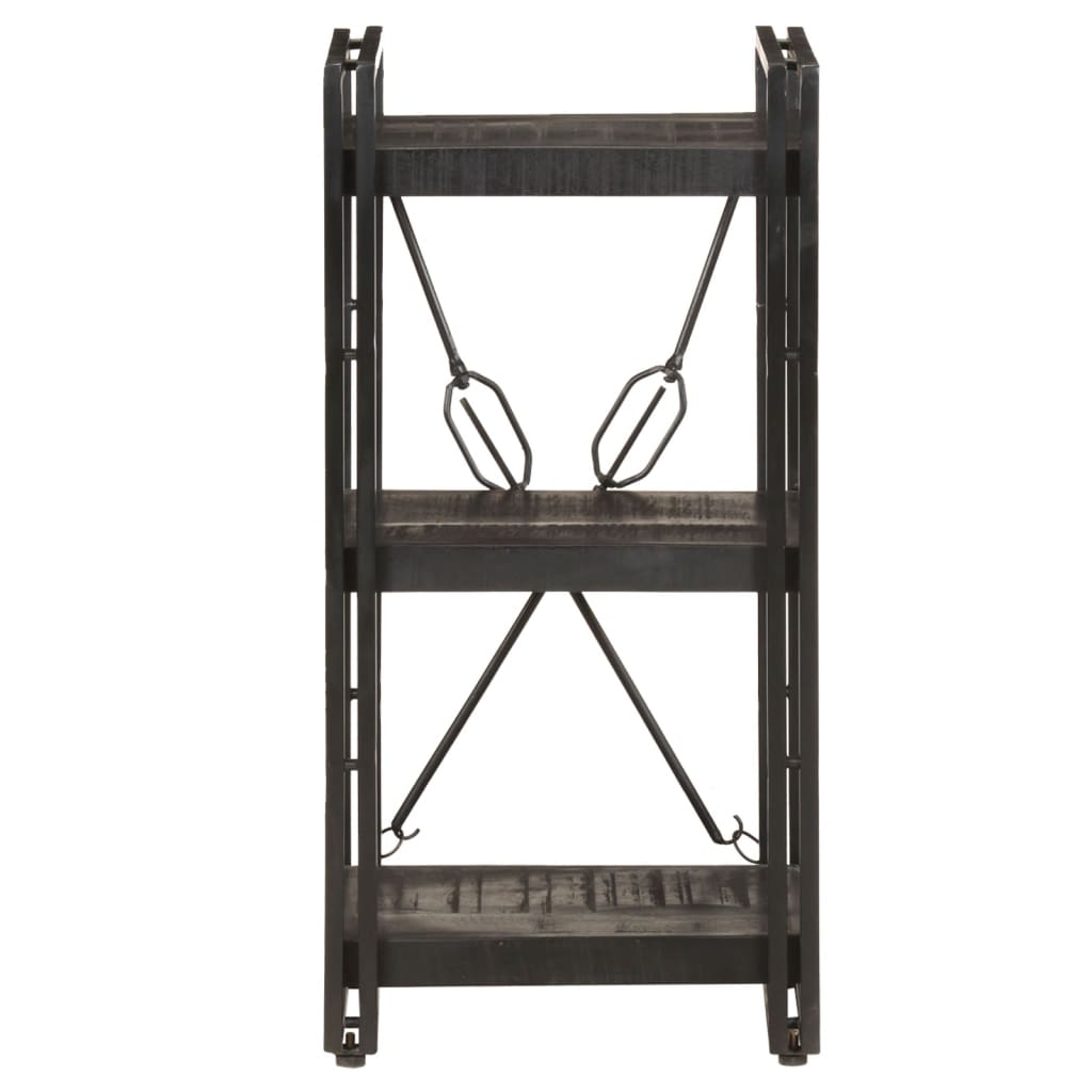 Estante com 3 prateleiras 40x30x80 cm mangueira maciça preto