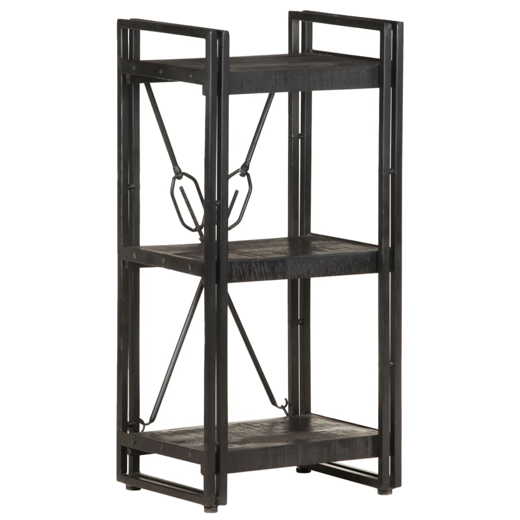 Estante com 3 prateleiras 40x30x80 cm mangueira maciça preto