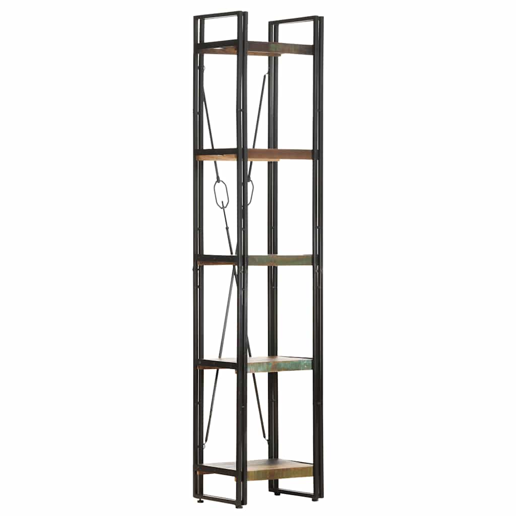 Estante c/ 5 prateleiras 40x30x180 cm madeira recuperada maciça