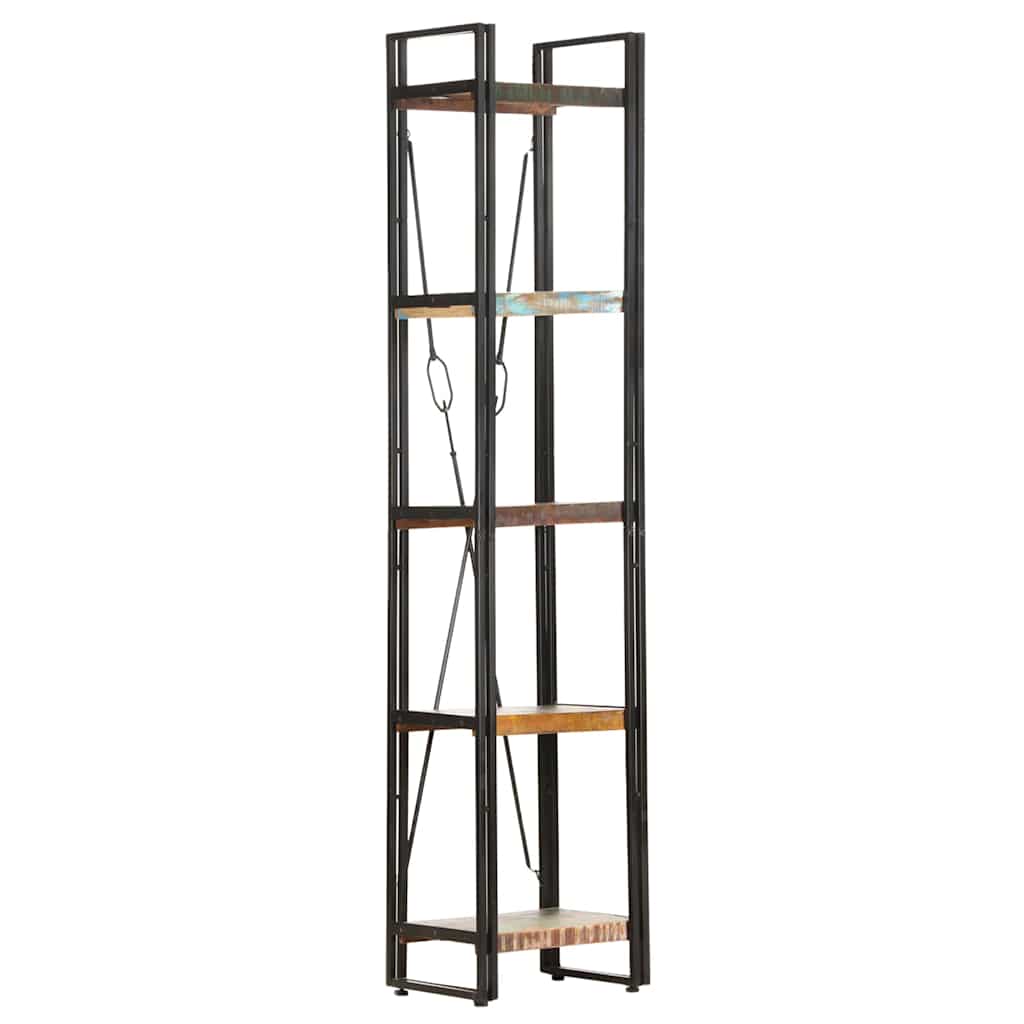 Estante c/ 5 prateleiras 40x30x180 cm madeira recuperada maciça