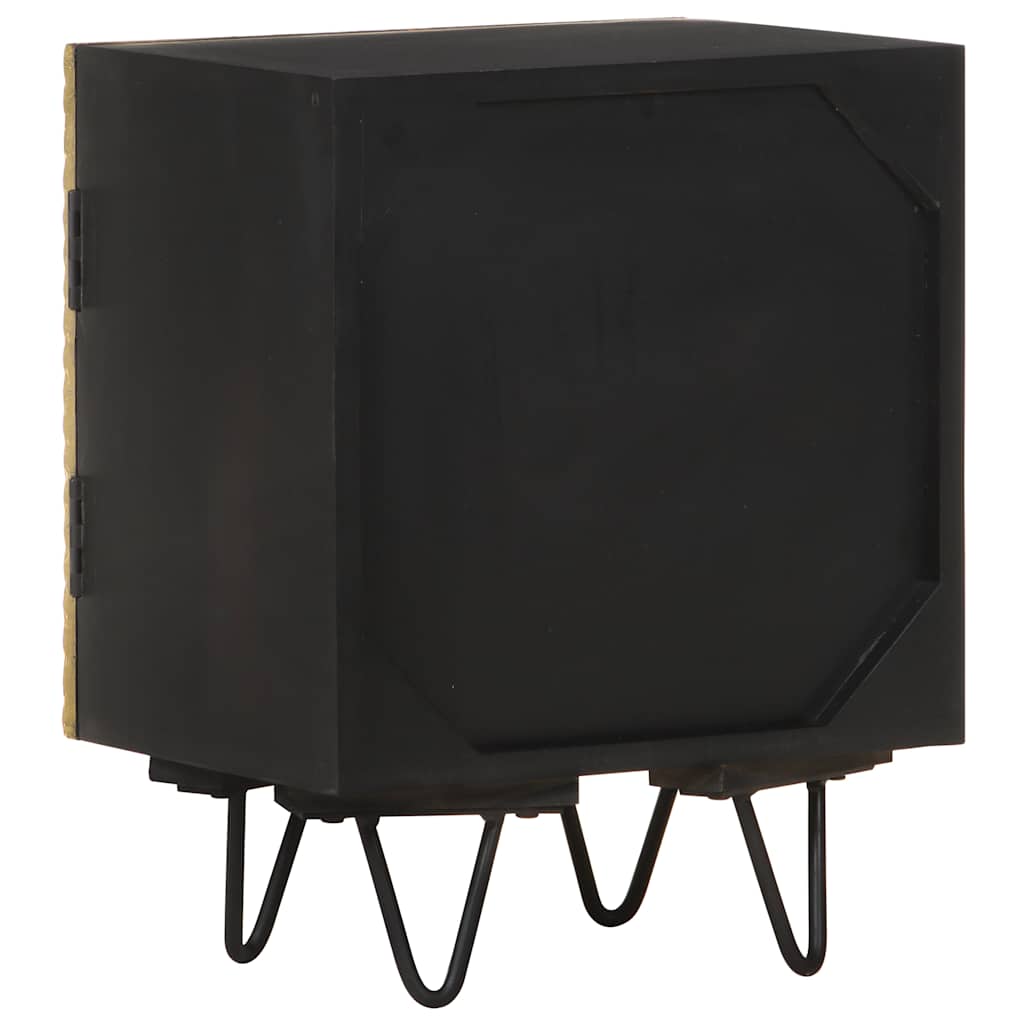 Mesa de cabeceira c/ frente bronze 40x30x50 cm mangueira maciça