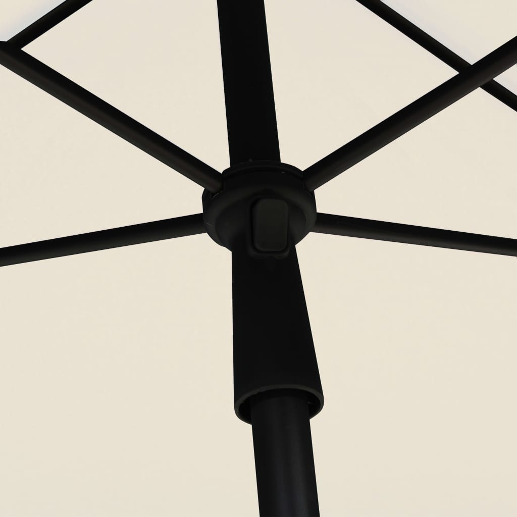 Guarda-sol de jardim com mastro 210x140 cm cor areia