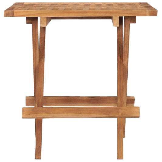 Mesa de jardim dobrável 50x50x50 cm madeira de teca maciça