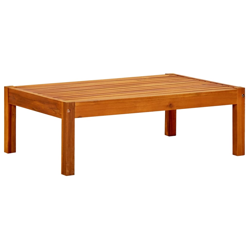 Banco de jardim com mesa e apoios de pés acácia maciça