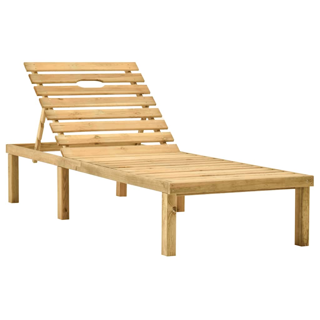 Espreguiçadeira de jardim com mesa madeira de pinho impregnada