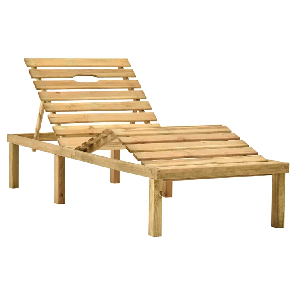 Espreguiçadeira de jardim com mesa madeira de pinho impregnada