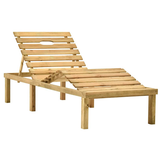Espreguiçadeira de jardim com mesa madeira de pinho impregnada