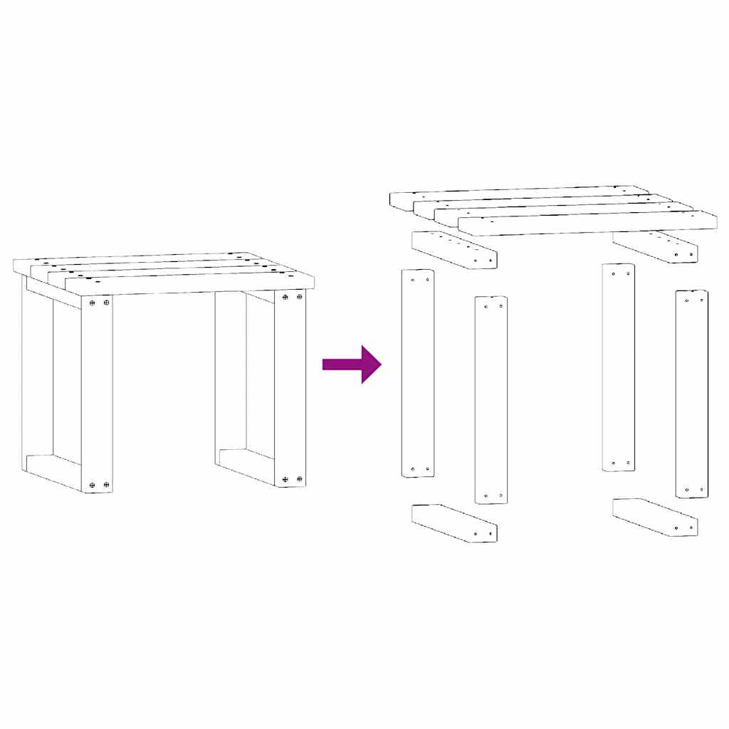 Espreguiçadeira de jardim com mesa madeira de pinho impregnada