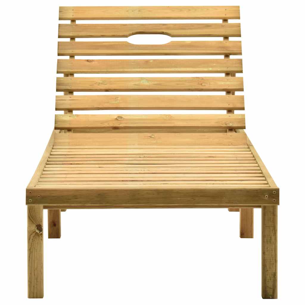 Espreguiçadeira de jardim com mesa madeira de pinho impregnada