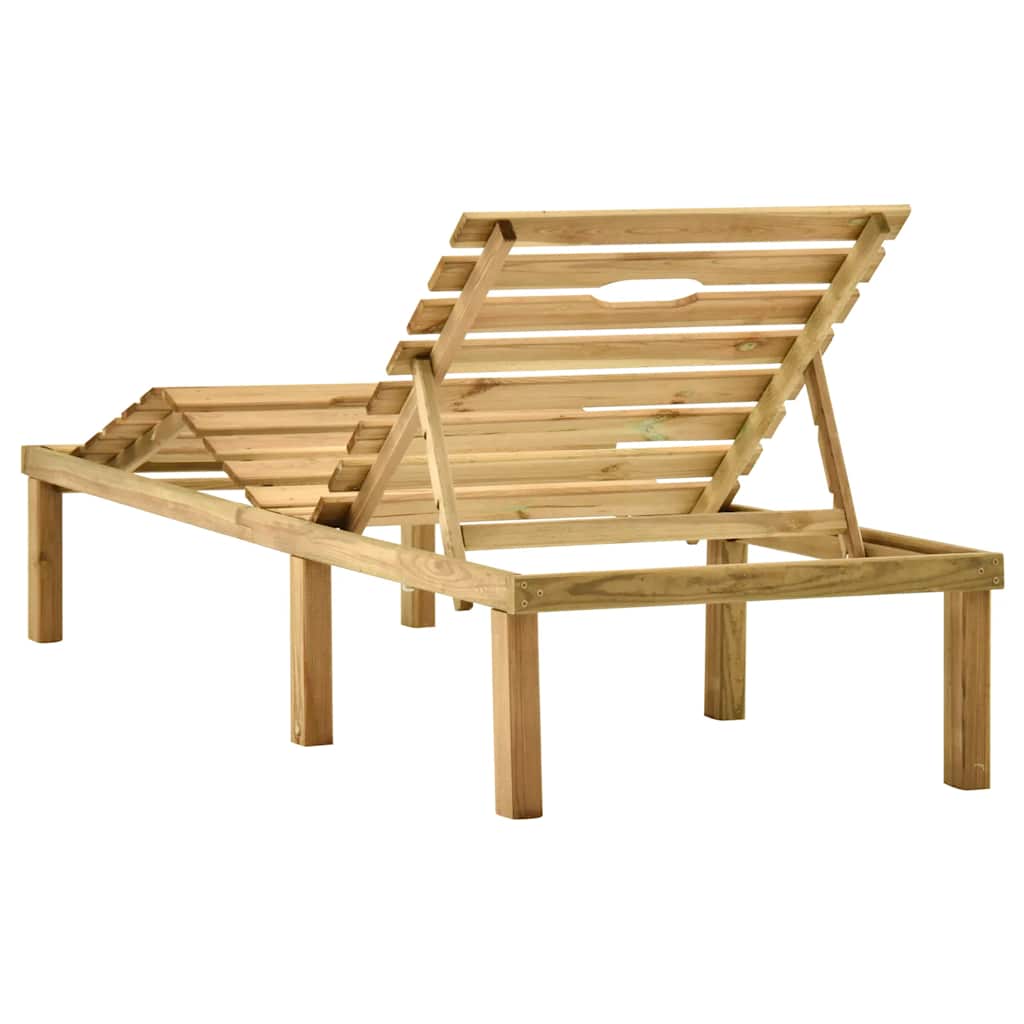 Espreguiçadeira de jardim com mesa madeira de pinho impregnada