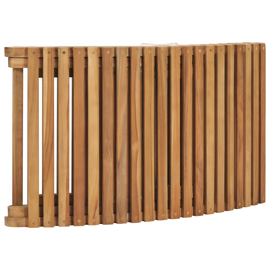 3 pcs conj. lounge de jardim dobrável madeira de teca maciça