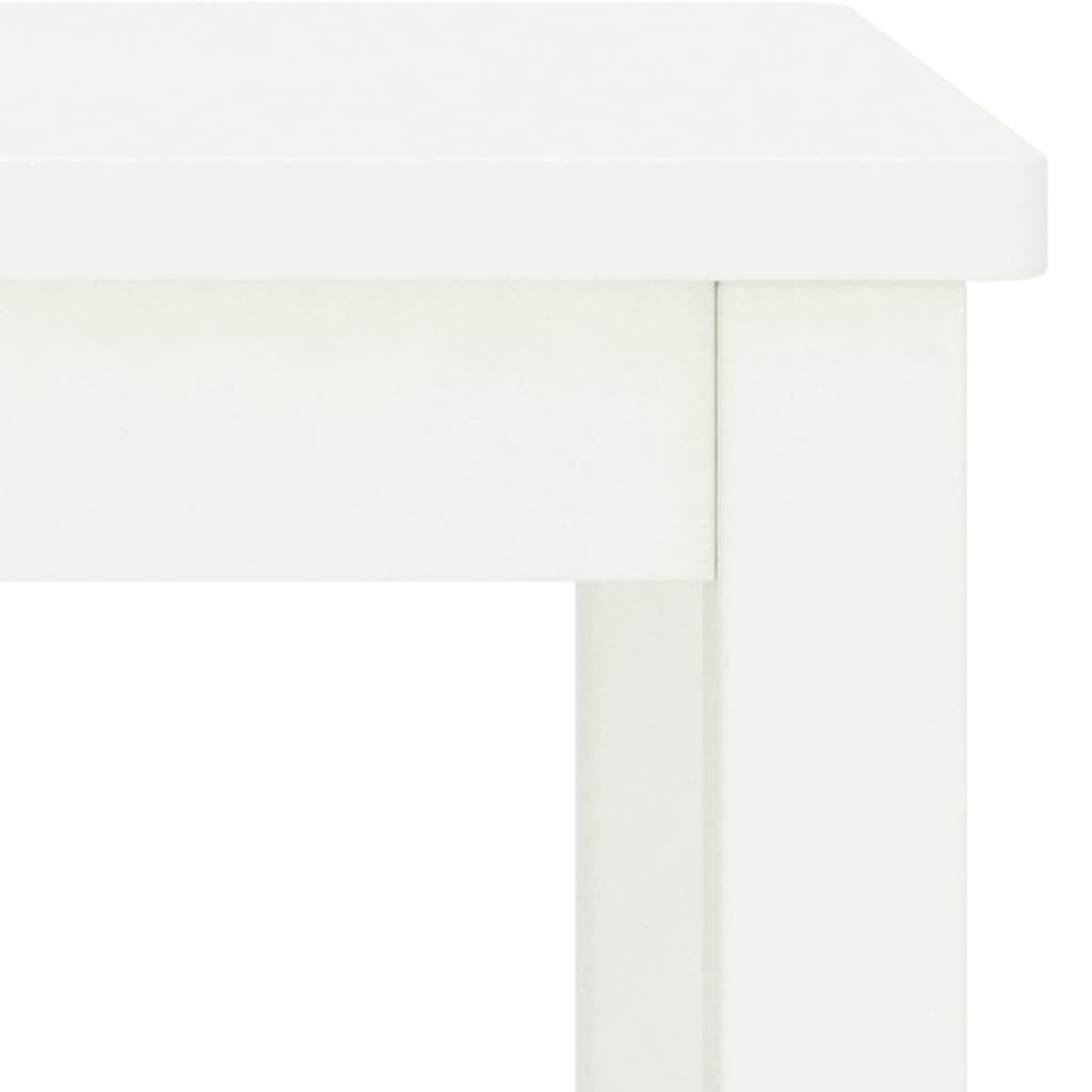 Mesa de cabeceira 35x30x47 cm madeira de pinho maciça branco