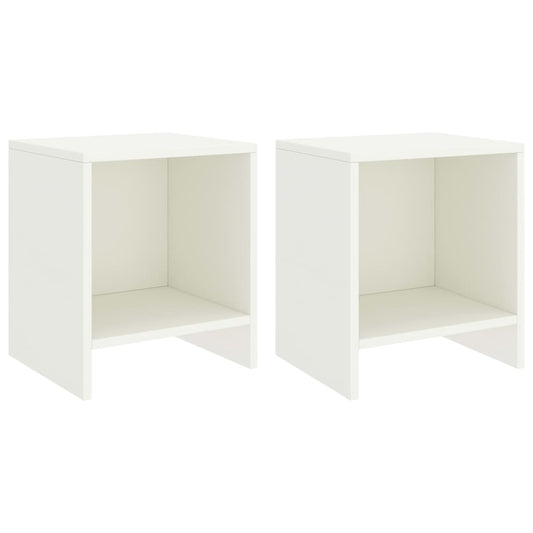 Mesas de cabeceira 2 pcs 35x30x40cm madeira pinho maciça branco