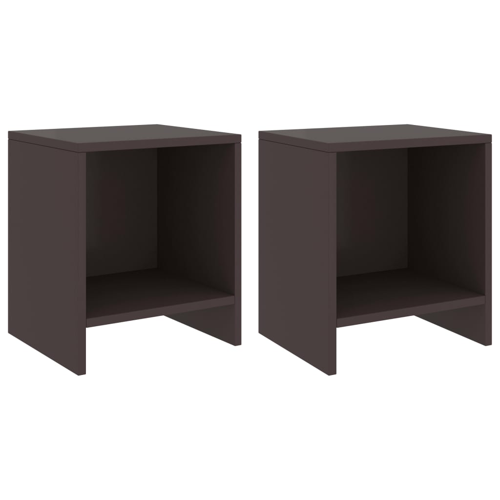 Mesas de cabeceira 2pcs 35x30x40cm pinho maciço castanho-escuro