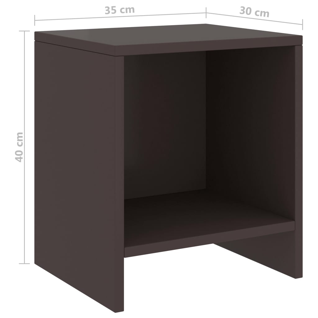 Mesas de cabeceira 2pcs 35x30x40cm pinho maciço castanho-escuro
