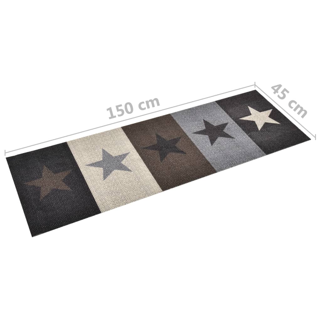 Tapete de cozinha lavável com design estrelas 45x150 cm