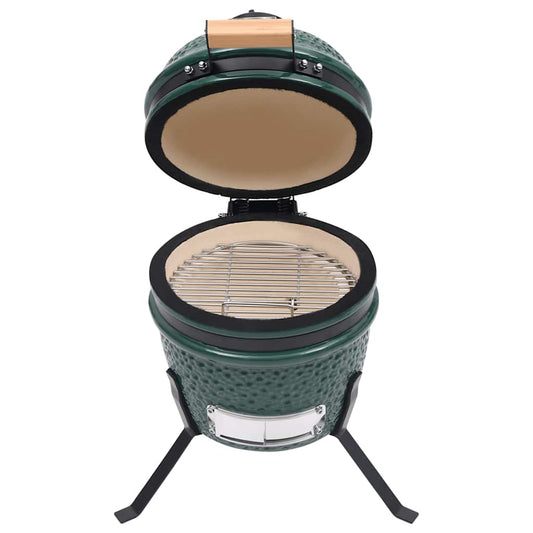 Churrasqueira/defumador Kamado 2-em-1 cerâmica 56 cm verde
