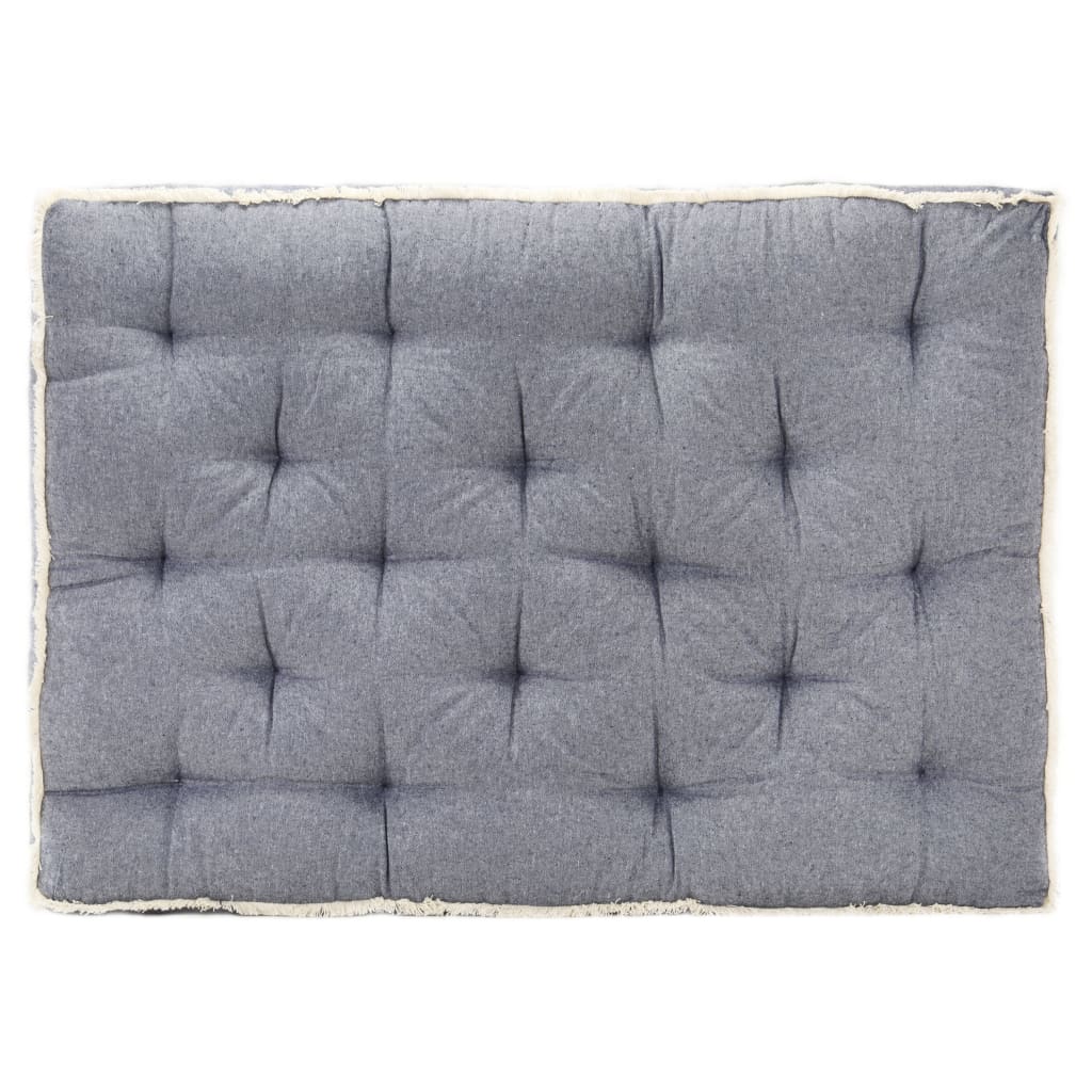 Almofadão para sofá de paletes 120x80x10 cm azul