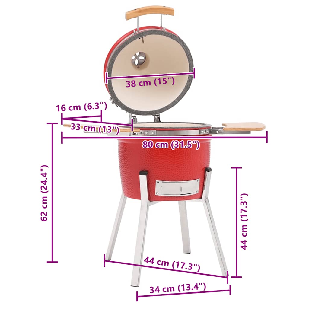 Churrasqueira/defumador Kamado cerâmica 81 cm