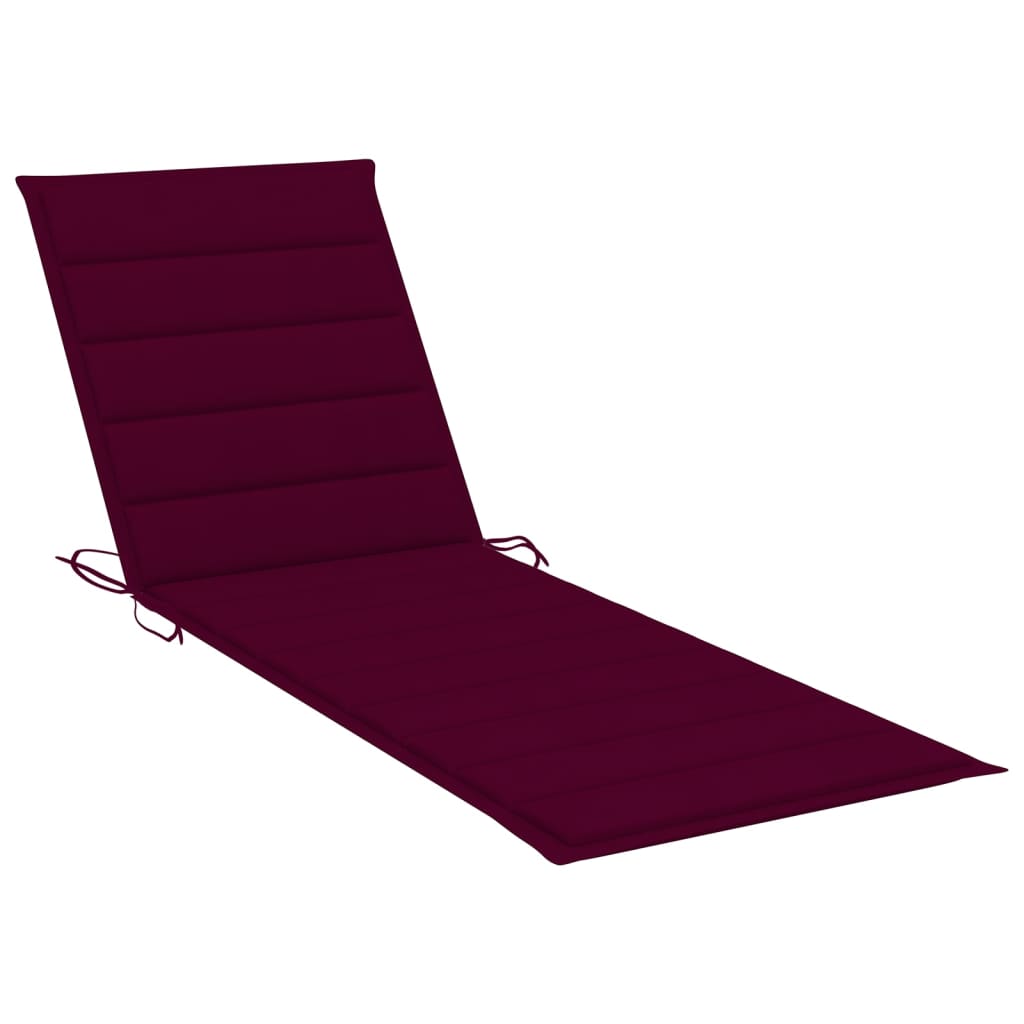 Espreguiçadeira dupla + almofadões vermelho tinto pinho impreg.