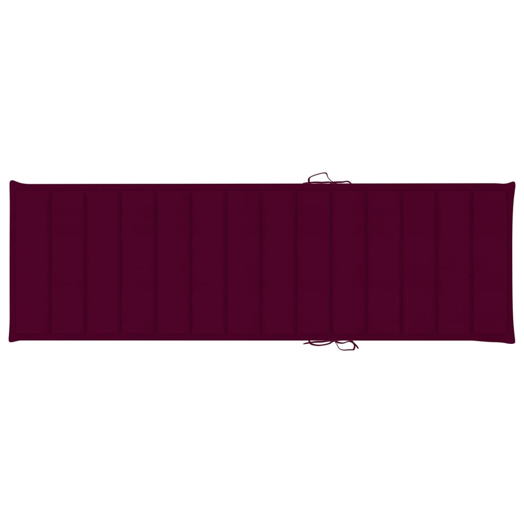 Espreguiçadeira dupla + almofadões vermelho tinto pinho impreg.