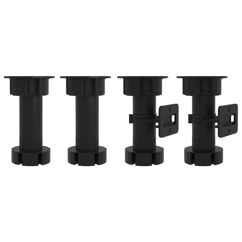 Conjunto armários de cozinha derivados de madeira preto, 8 pcs