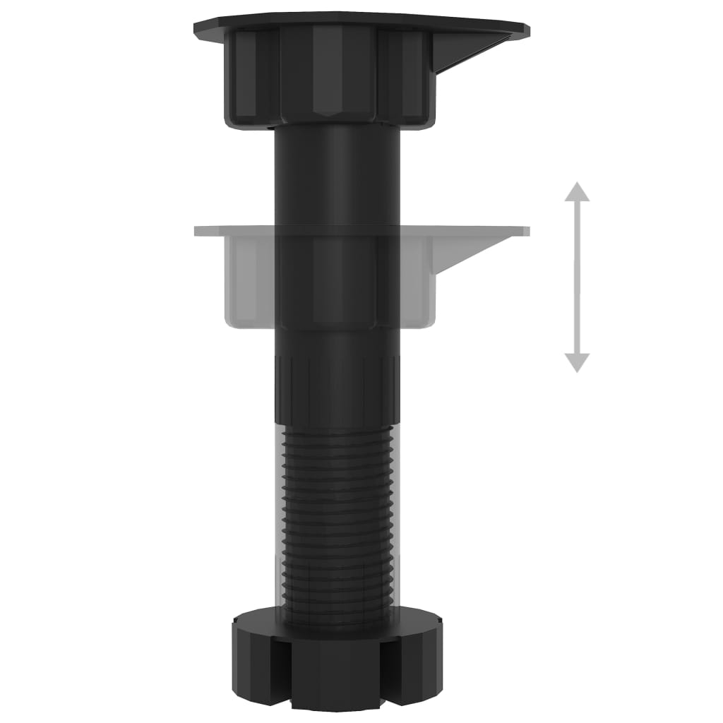 Conjunto armários de cozinha derivados de madeira Lyon preto, 4 pcs