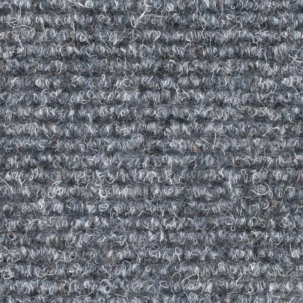 Tapetes de escada autoadesivos 10 peças 65x21x4 cm cinza claro semicircular grande