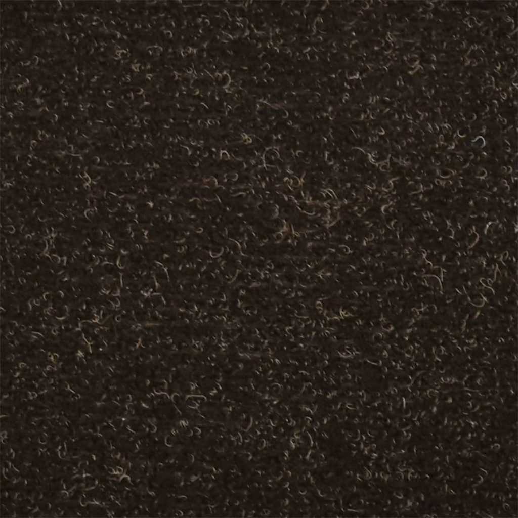 Tapetes de escada autoadesivos 5 peças 65x21x4 cm marrom escuro semicircular grande