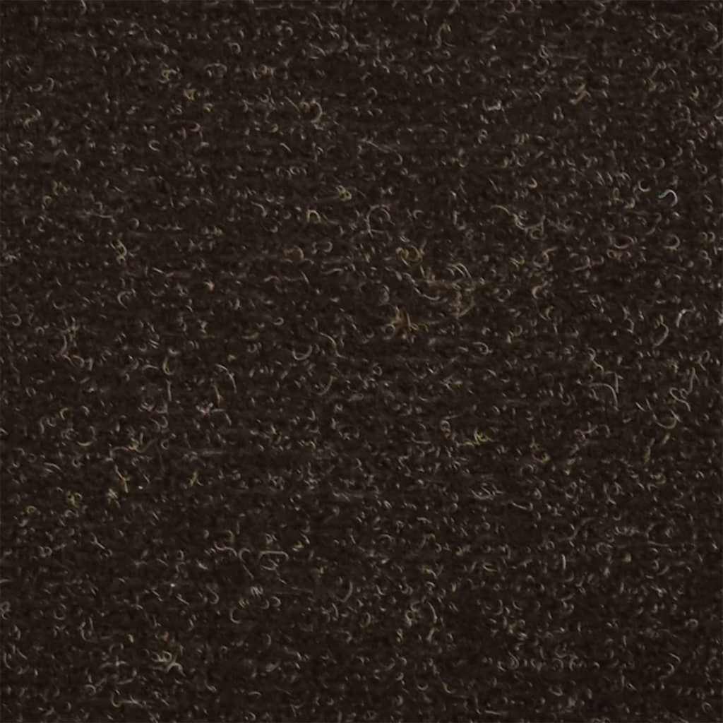 Tapetes de escada autoadesivos 10 peças 65x21x4 cm marrom escuro meio redondo grande