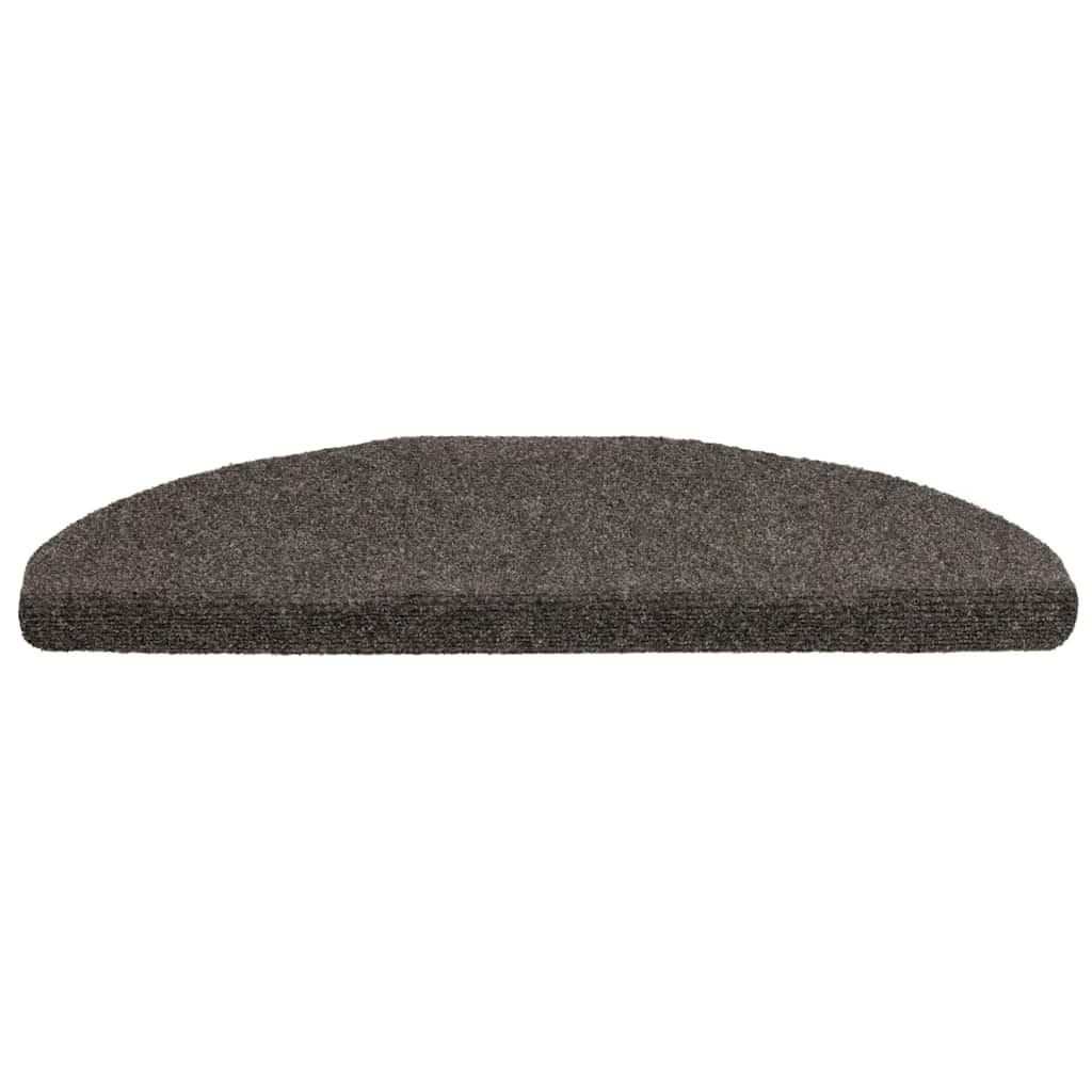 Tapetes de escada autoadesivos 5 peças 65x21x4 cm antracite semicircular grande