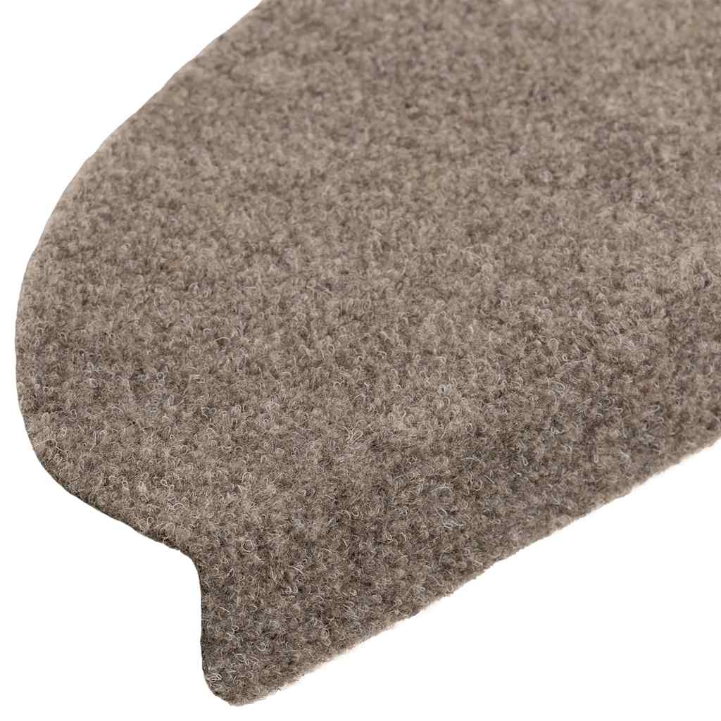 Tapetes de escada autoadesivos 5 peças 65x21x4 cm bege semicircular grande