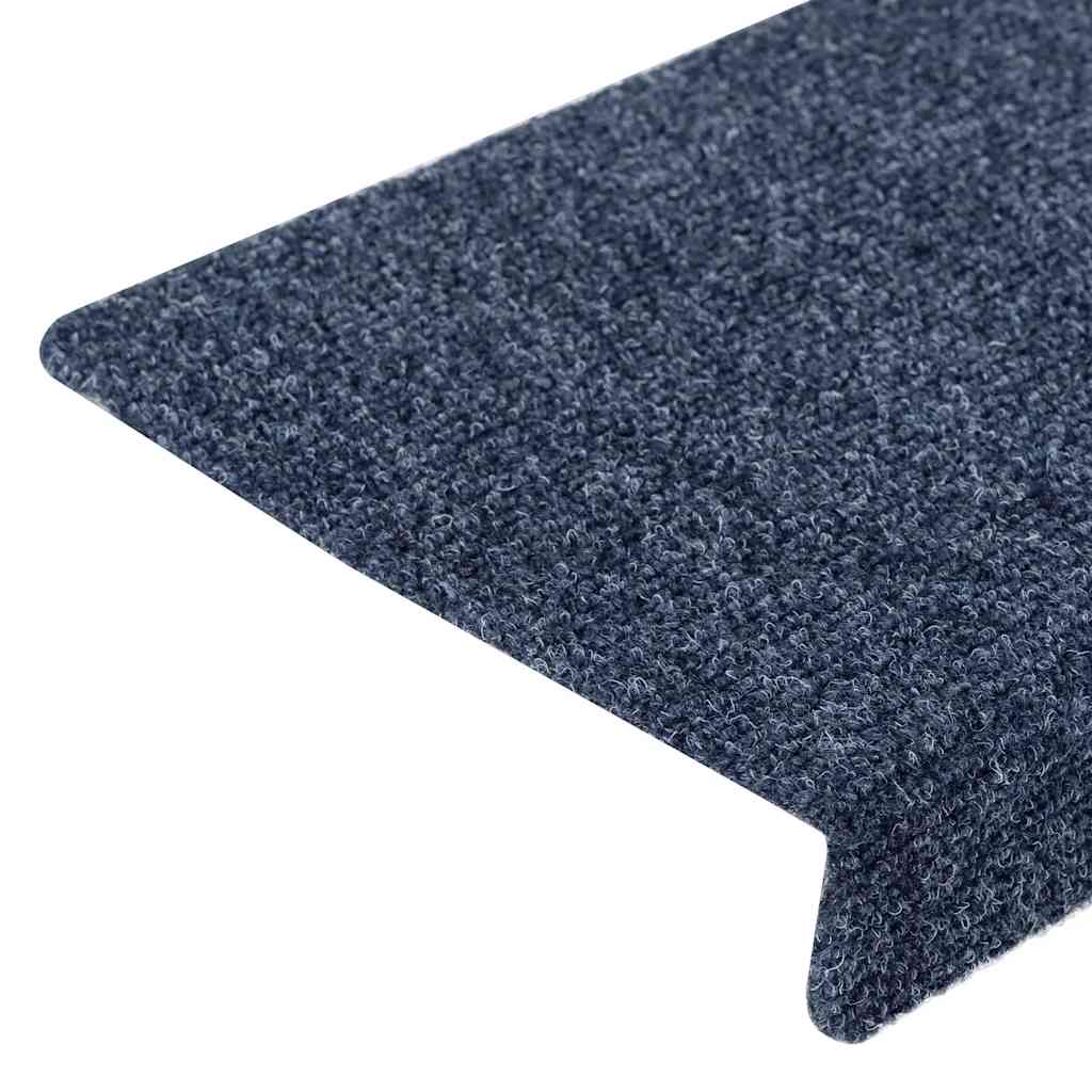 Tapetes de escada autoadesivos 10 peças 65x21x4 cm antracite borda retangular